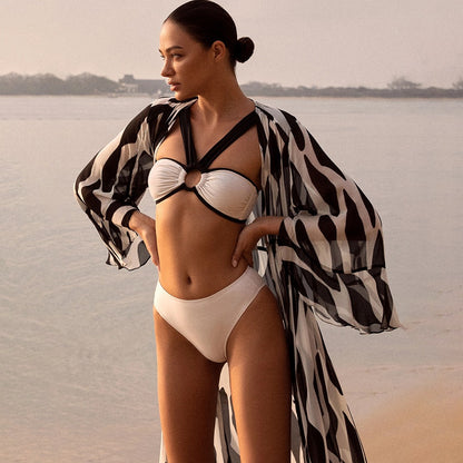 Chic Safari Vibes 3-Piece Swimsuit Set