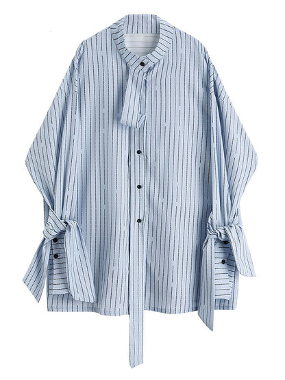 Stylish Striped Long Sleeves Loose Shirt for Women