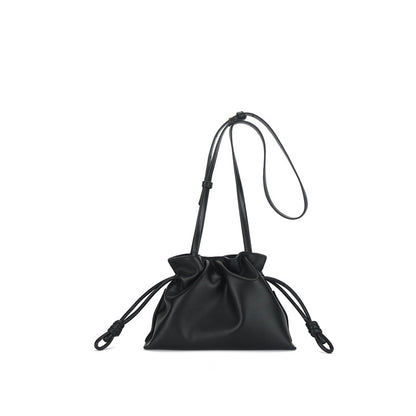 Women's Trendy Drawstring Genuine Leather Bags