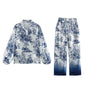 Azure Jungle Scenic Shirt & Ombre-Hem Trousers Set
