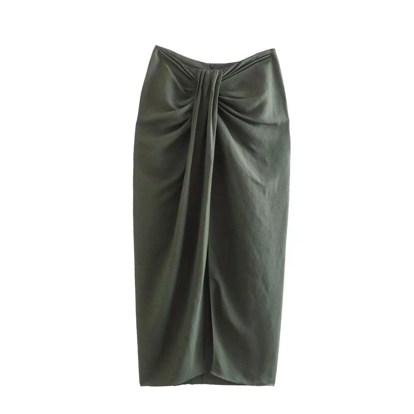 Two-piece Knotted Cropped Shirt and Top+Knotted Skirt