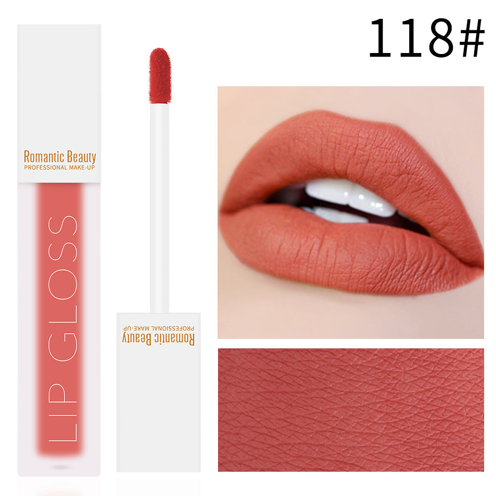 Velvet Matte Lip Glaze Non-Stick Lip Gloss by Romantic Beauty