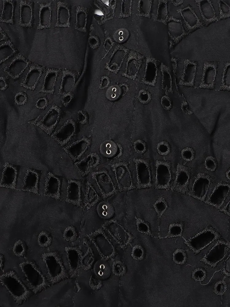 Broderie Anglaise Eyelet Fit-and-Flare Sundress
