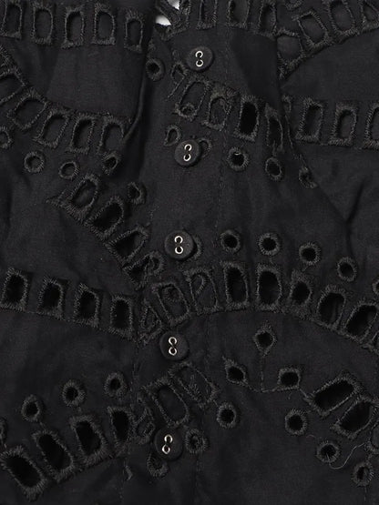 Broderie Anglaise Eyelet Fit-and-Flare Sundress