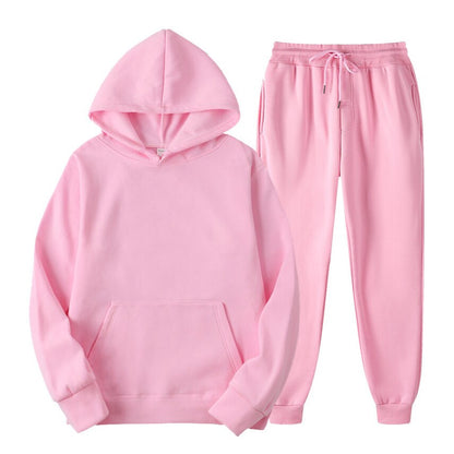 Women's Oversized 2 Piece Set Hooded Fleece Tracksuit in Multiple Colors Selection