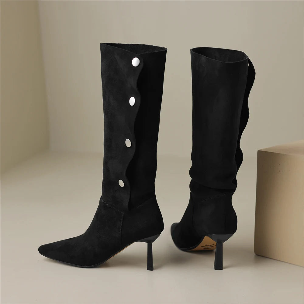 Slouch & Sleek Pointed-Toe Stiletto Boots