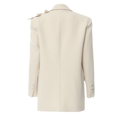 3D Butterfly Embellished Cream Blazer – Art Meets Tailoring