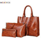 Spanish Brand 3 Pcs/Set Oil Wax PU Leather Bags