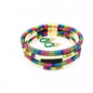 Colorful Hand Woven African Collar with a Magnetic Clasp