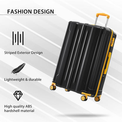 Stylish Piece Luggage Set, 3 Pieces, Expandable Luggages Spinner Suitcases with TSA Lock, Lightweight Carry on Luggage 20inch 24inch 28inch