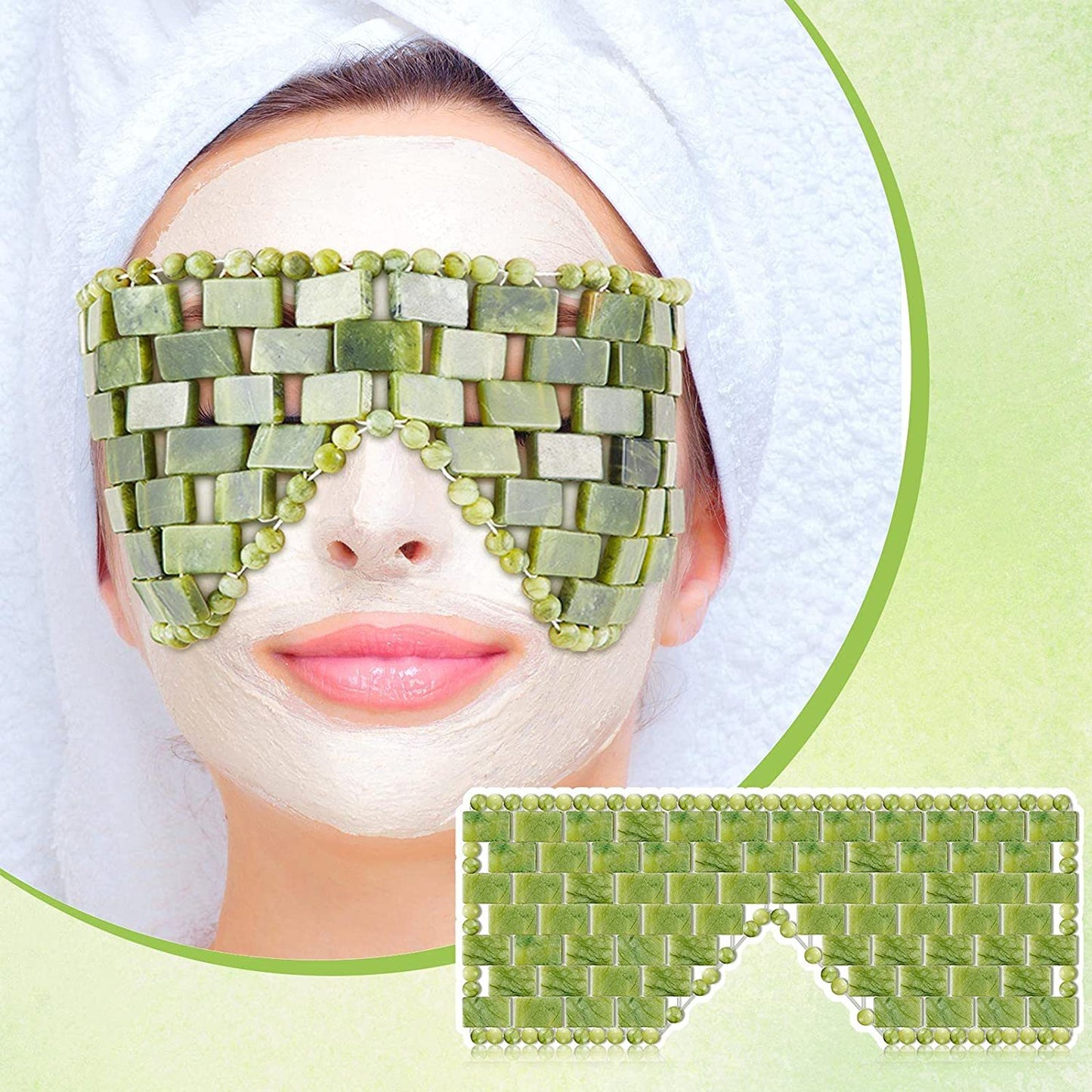 Jade Eye Mask, Beauty Curtain,  Eye Protection, Jade Eye Curtain,