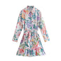 Floral Belted Shirt Dress – Garden Party Chic