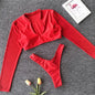 Sun Kissed Long Sleeve Brazilian Bikini Set