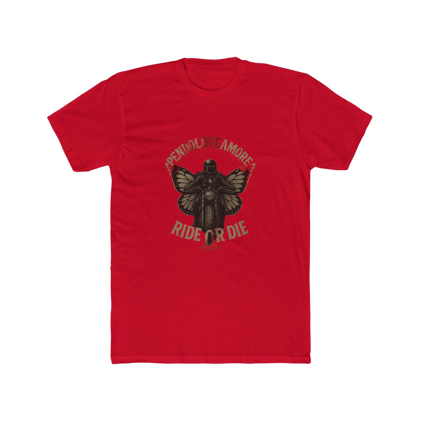 Ride or Die Pendoloveamore Unisex Cotton Crew Tee – Vintage Style Graphic T-Shirt