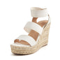 Soleil Elastic Strap Espadrille Wedges