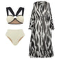 Chic Safari Vibes 3-Piece Swimsuit Set