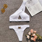 One-Shoulder Asymmetric Sculpt & Slay Cutout Bikini Set