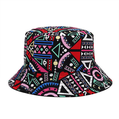 Reversible Fisherman Hat in Japanese Geometric Print