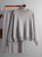 Women Loose Sweater 2 Piece Suits, Long Sleeve Pullovers and  Midi Skirt