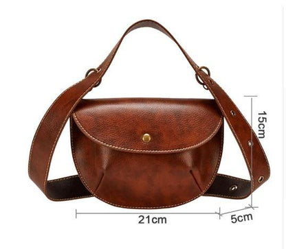 Fashionable Faux Leather Belt Bag in Black and Brown.