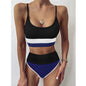 Bold Stripes High-Waisted Bikini Set