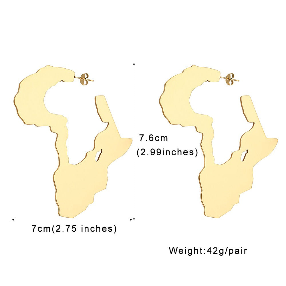 Africa Stainless Steel  Earrings