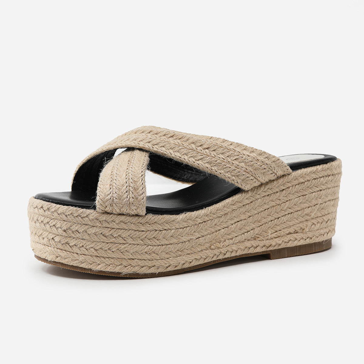 Sienna Jute-Woven Platform Espadrille Slide
