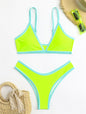 ColorPop Contrast Trim Bikini Set