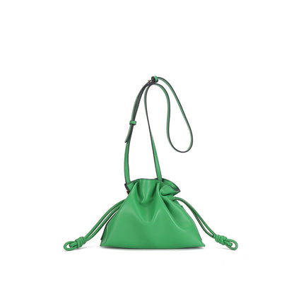 Women's Trendy Drawstring Genuine Leather Bags