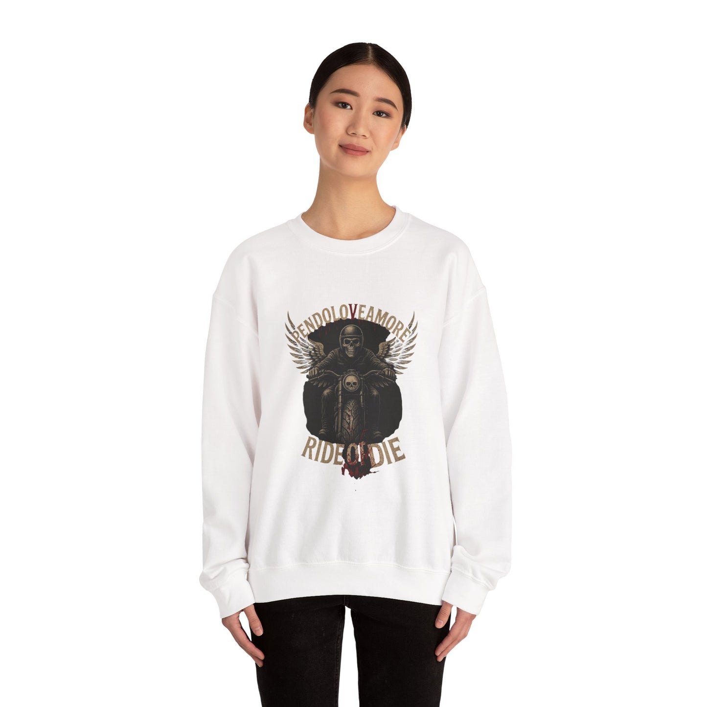 Ride or Die Motorcycle Sweatshirt - Stylish Unisex Crewneck for Bikers
