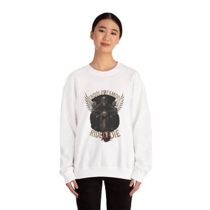 Ride or Die Motorcycle Sweatshirt - Stylish Unisex Crewneck for Bikers