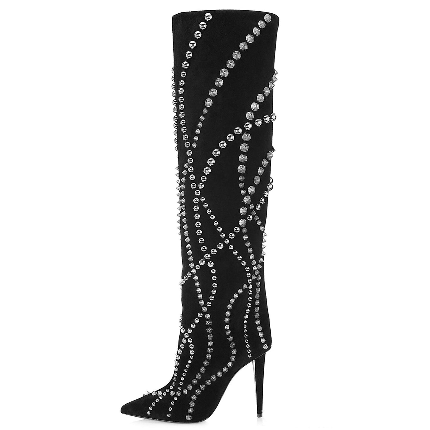 Stylish Knee Length Women's Pointy Toe Boots