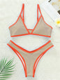 ColorPop Contrast Trim Bikini Set
