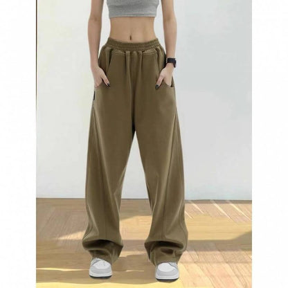 High-end Wide Leg Cotton  Sweatpants