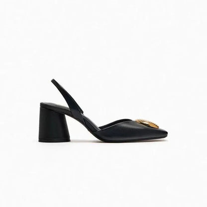 Shell Chic Slingback Mules