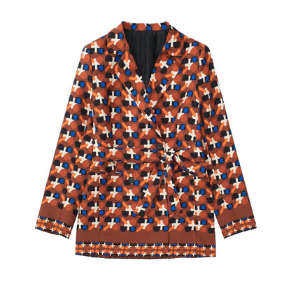 Geometric Print 3-Piece Lounge & Tailored Set