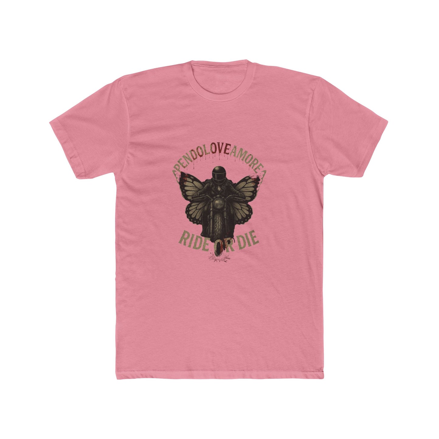 Ride or Die Pendoloveamore Unisex Cotton Crew Tee – Vintage Style Graphic T-Shirt