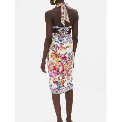 Garden Bloom 3-Piece Bikini & Sarong Set – Floral Elegance