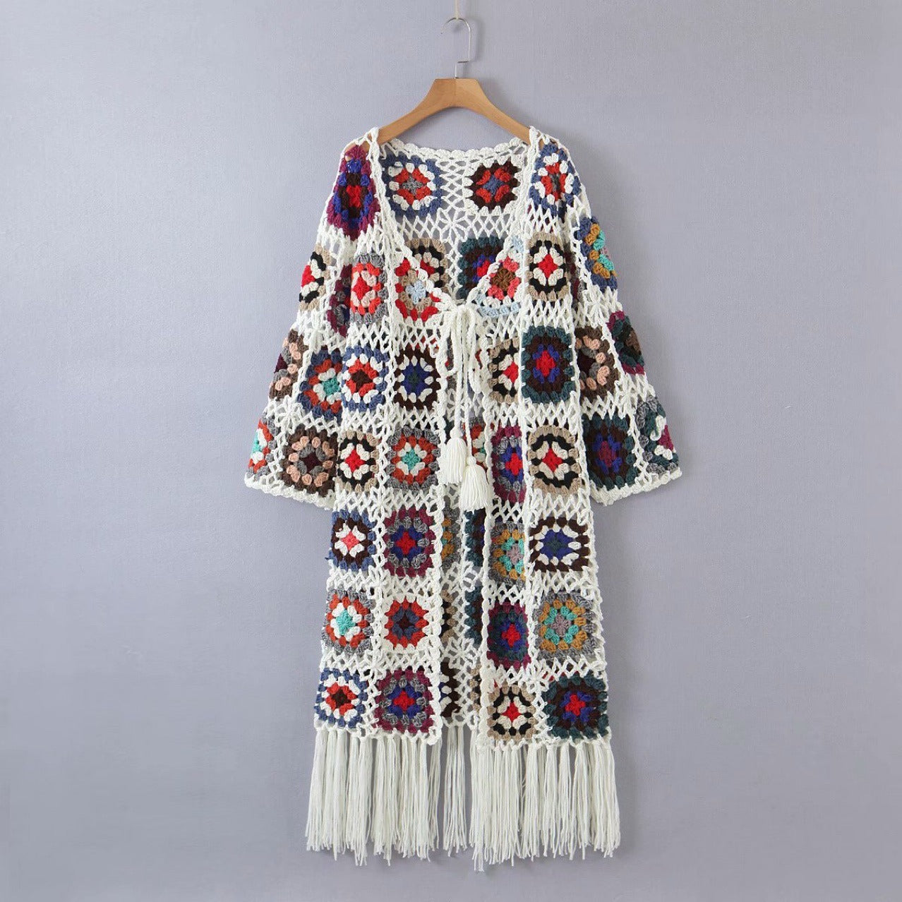 Women's Ethnic Style long Sleeve Knit Cardigan