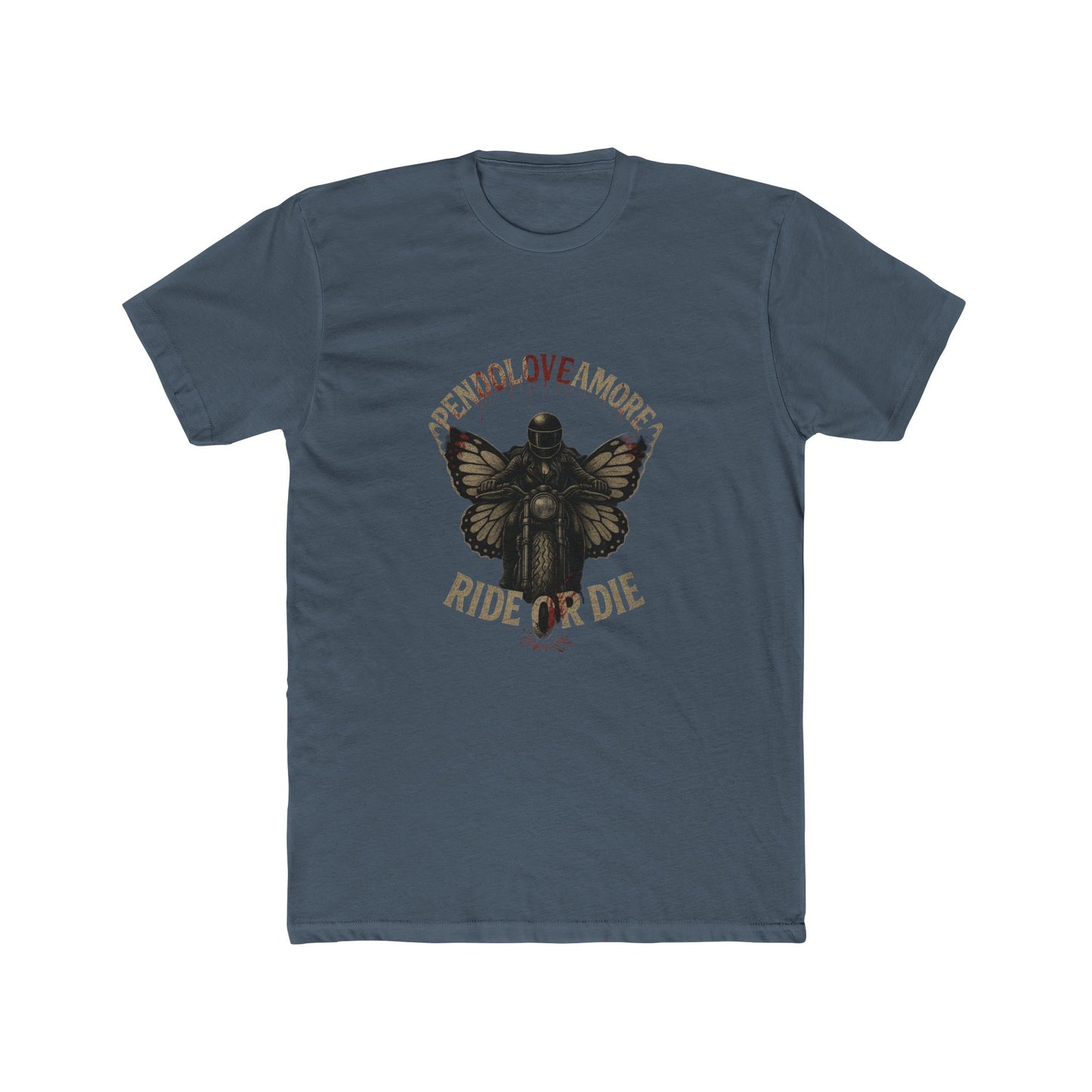 Ride or Die Pendoloveamore Unisex Cotton Crew Tee – Vintage Style Graphic T-Shirt