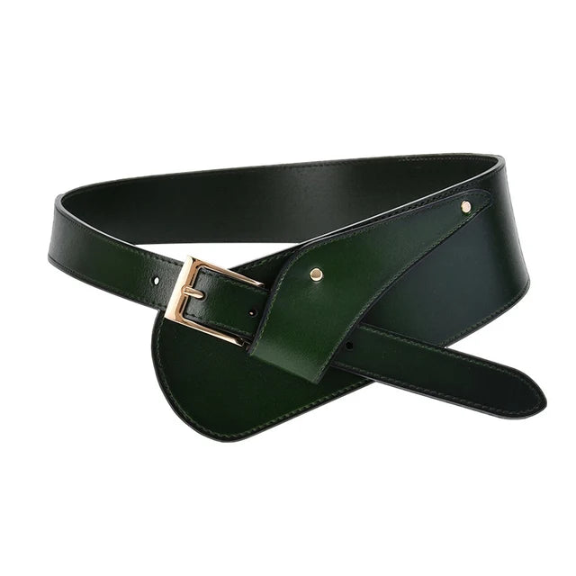 Luxury Genuine Leather Wide Fashion Belts, Variety of Colors