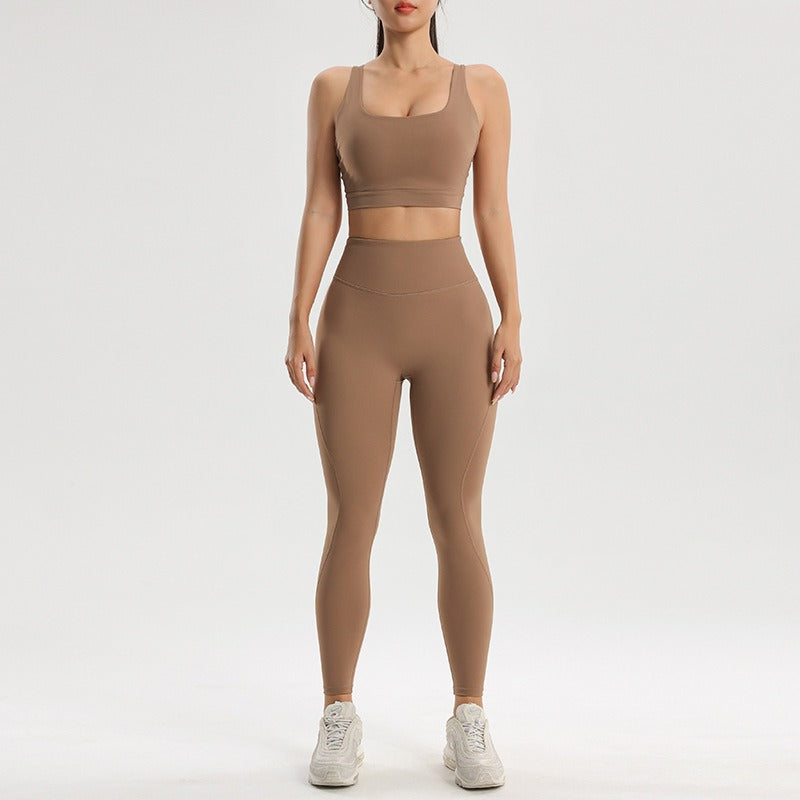 Quick Drying Women's Sports and Fitness Two- Piece Set for Yoga and Running