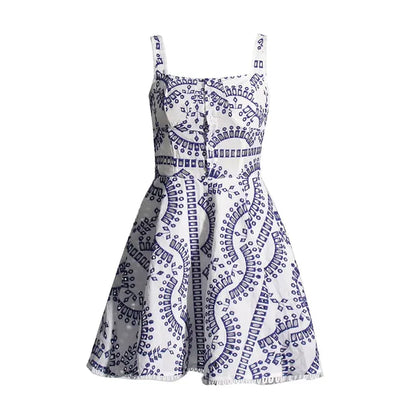 Broderie Anglaise Eyelet Fit-and-Flare Sundress