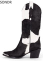 Wild Side Cowhide Western Boots – Cow & Zebra Print