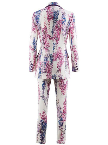 Floral Power Suit – Where Elegance Blooms Boldly