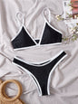 ColorPop Contrast Trim Bikini Set