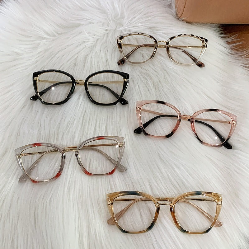 Classic Anti Blue Light Cat Eye Frame Glasses For Women