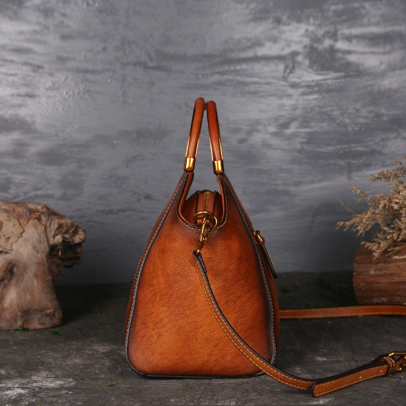 Luxury Genuine Leather Retro Handmade Handbags