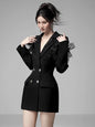 Beautiful Double Breasted Duo Colors Blazer  For Women