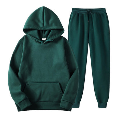 Women's Oversized 2 Piece Set Hooded Fleece Tracksuit in Multiple Colors Selection